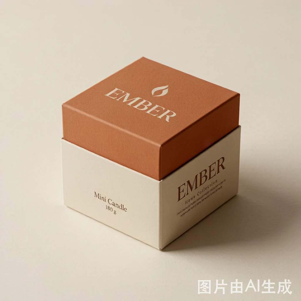 Rigid candle box for 180 g mini candle