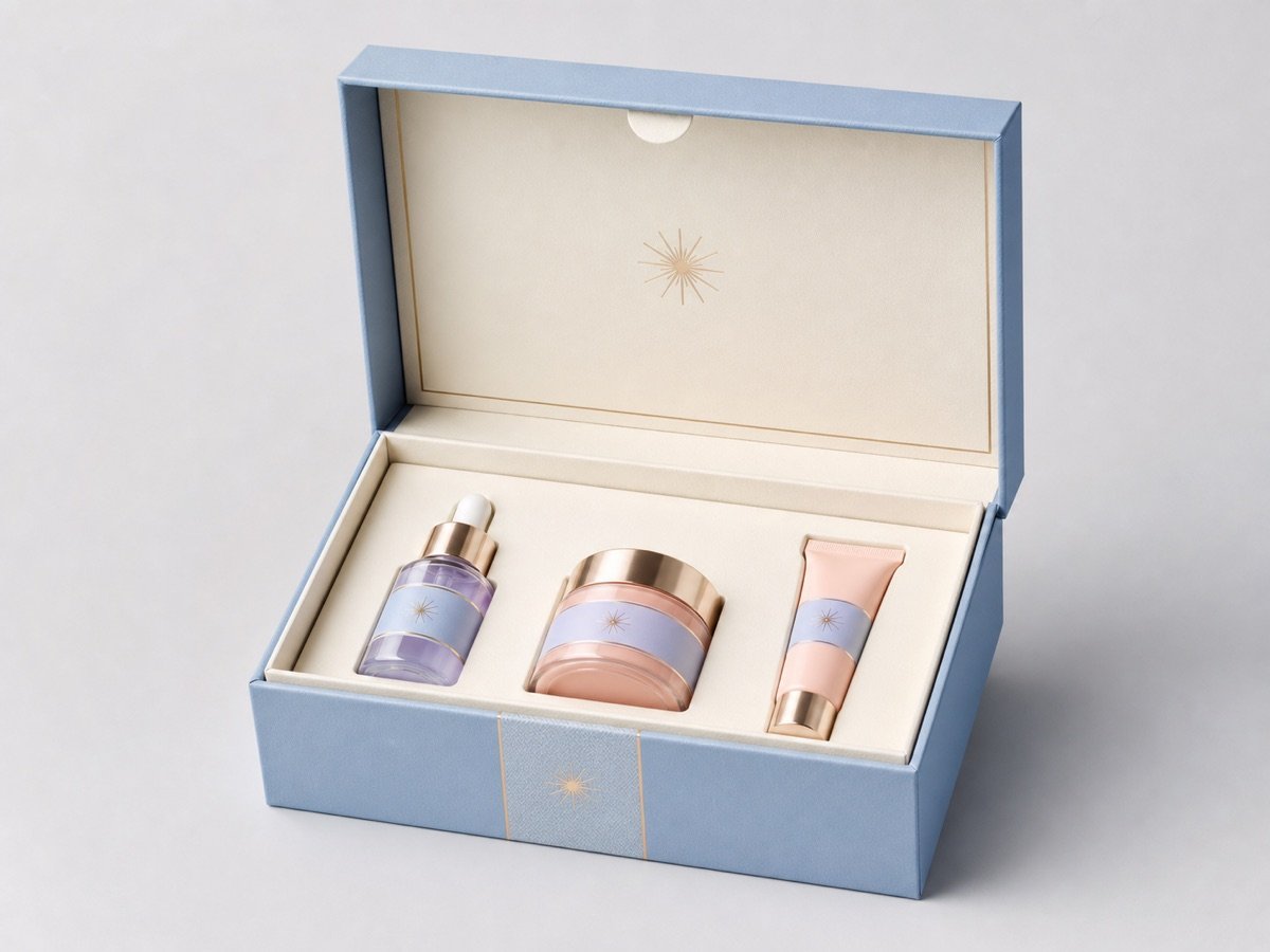 Beauty Gift Sets with a matching custom printed package