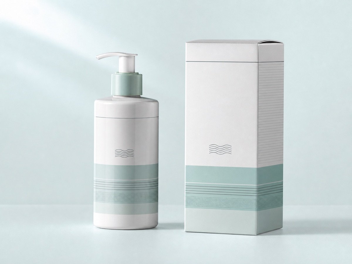 Haircare Packaging with a matching custom printed package