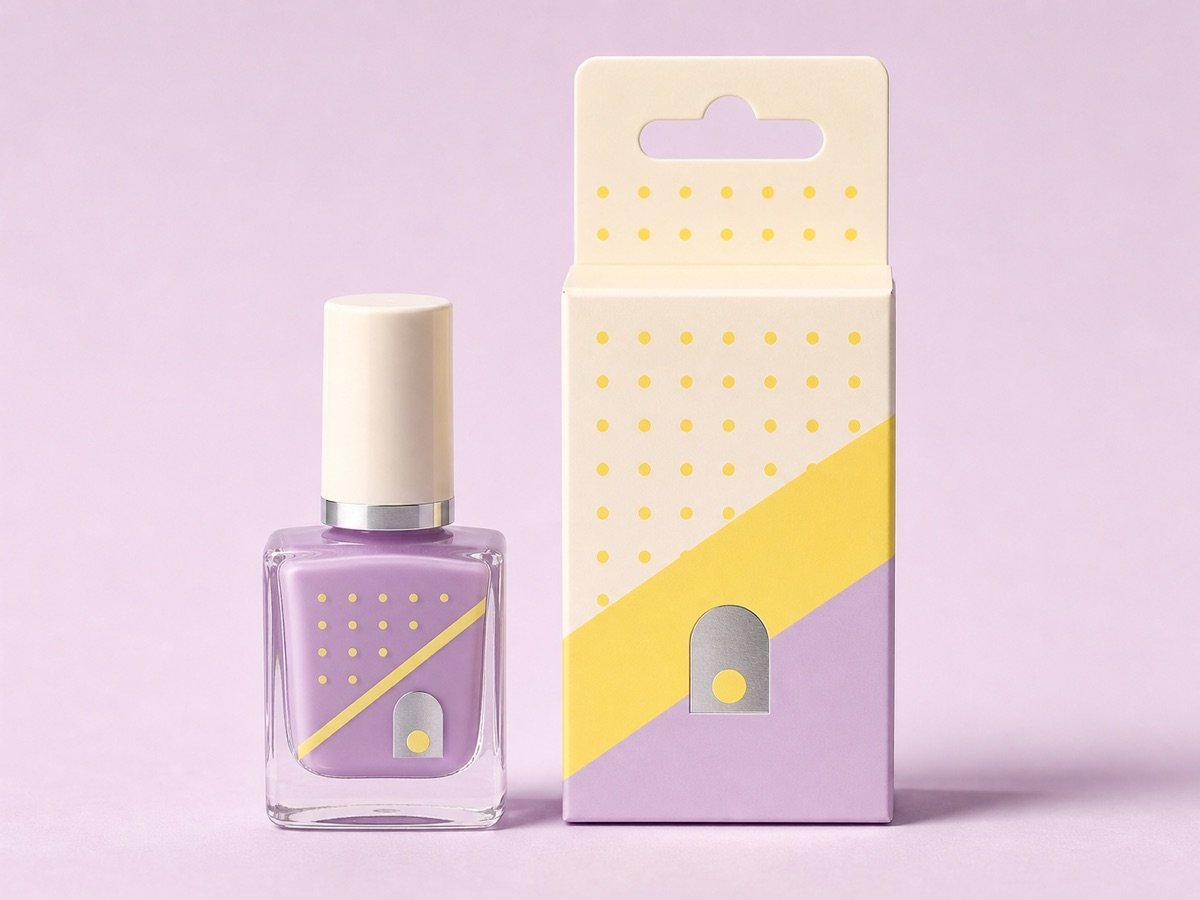 Nail Care Packaging with a matching custom printed package