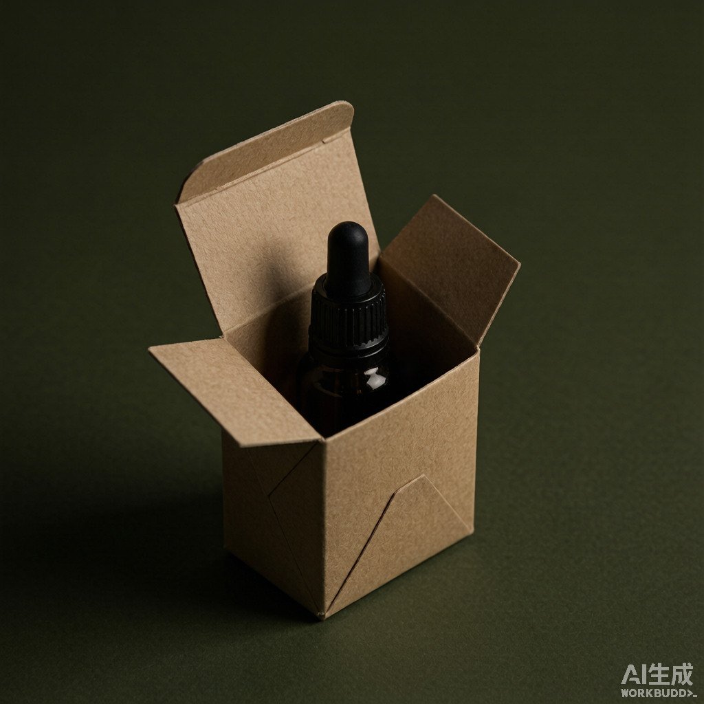 Tuck-end mailer for a single essential oil bottle shipped direct
