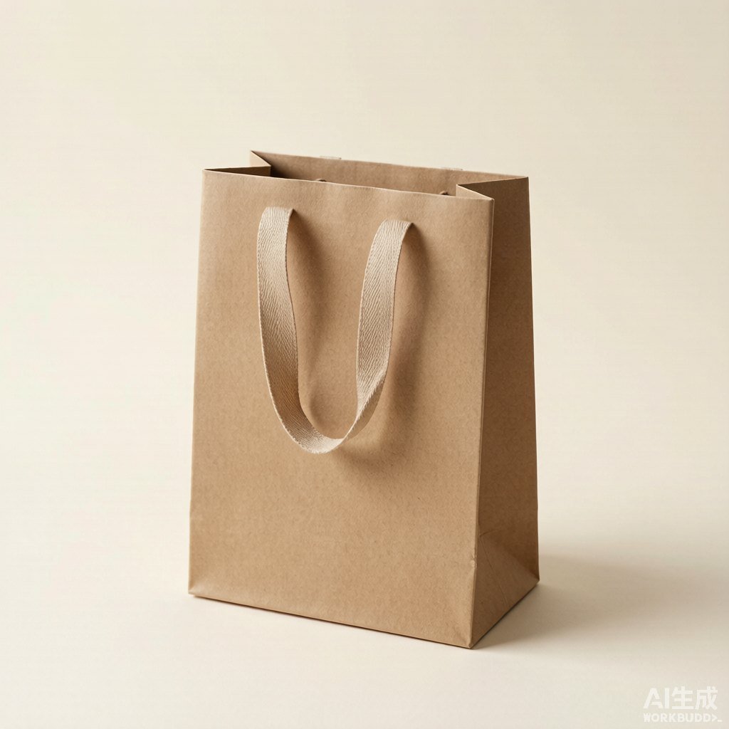 Premium kraft paper shopping bag