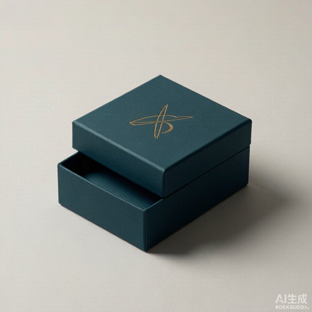 Rigid lid-and-base soap box with gold foil logo